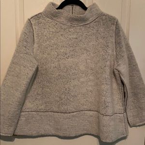 Zara grey fuzzy sweater